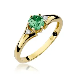 zloty-pierscionek-zareczynowy-585-szmaragd-i-diamenty-rozmiar-16-elegancki