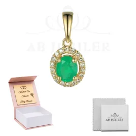 zlota-14k-zawieszka-szmaragd-diamenty-na-prezent