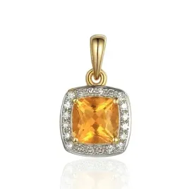 zlote-14k-zawieszka-cytryn-diamenty-na-prezent