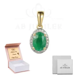 zlota-585-zawieszka-szmaragd-diamenty-na-prezent