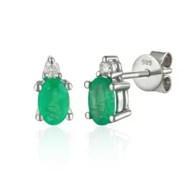 zlote-kolczyki-biale-zloto-szmaragd-diamenty-585-sztyft-elegancki-prezent