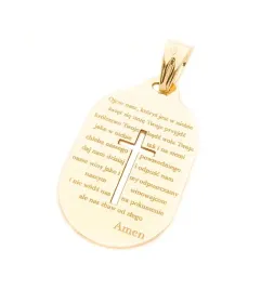 zlota-zawieszka-585-z-modlitwa-i-krzyzykiem-grawer-gratis-chrzest-komunia