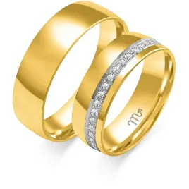 zolto-biale-obraczki-14k-brylant-cyrkonia-grawer