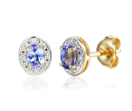 zlote-kolczyki-tanzanit-diament-585-sztyft-prezent