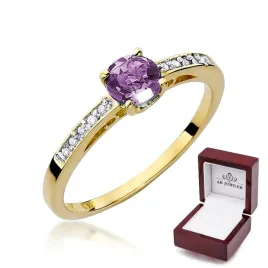 zloty-14k-pierscionek-zareczynowy-ametyst-diamenty