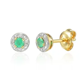 zlote-585-kolczyki-szmaragd-i-diamenty-na-prezent-eleganckie-dla-kobiety