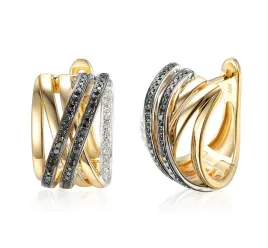 zlote-eleganckie-585-kolczyki-czarne-diamenty