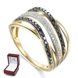elegancki-zloty-585-pierscionek-czarne-diameny