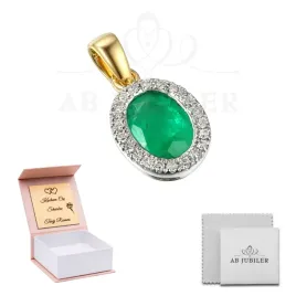 zlota-585-zawieszka-szmaragd-i-diamenty-elegancki-prezent