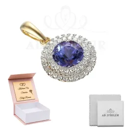 zlota-zawieszka-tanzanit-i-diamenty
