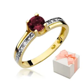 zloty-14k-pierscionek-zareczynowy-granat-diamenty