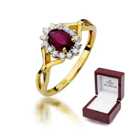 zloty-pierscionek-rubin-diamenty-proba-585-grawer