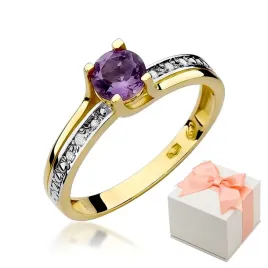 zloty-585-pierscionek-zareczynowy-ametyst-diamenty