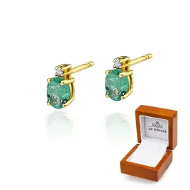 zlote-kolczyki-dzien-kobiet-ze-szmaragdem-i-diamentem-585-elegancki-prezent