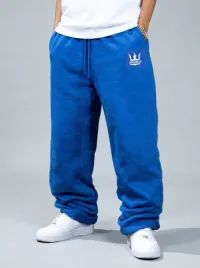 szerokie-spodnie-dresowe-baggy-damskie-niebieskie-jigga-luzne-korona-logo-l
