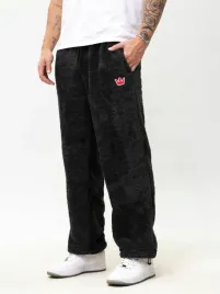 spodnie-dresowe-sherpa-baggy-meskie-czarne-jigga-wear-teddy-mala-korona-l