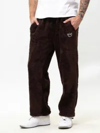 spodnie-dresowe-sherpa-baggy-meskie-brazowe-jigga-teddy-mala-korona-xxl