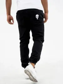 spodnie-jeansowe-jogger-meskie-wygodne-marvel-punisher-logo-haft-czarne-l