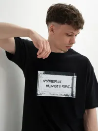 t-shirt-oversize-koszulka-krotki-rekaw-meska-czarna-spray-nadruk-5-minut-l
