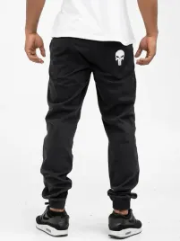 spodnie-materialowe-jogger-meskie-marvel-punisher-logo-modne-czarne-l