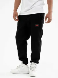 spodnie-dresowe-meskie-z-naszywka-ze-sciagaczem-bawelniane-jigga-czarne-xl