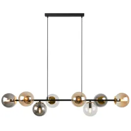 lampa-sufitowa-wiszaca-zyrandol-czarny-zloty-loft-kolorowe-kule-ze-szkla