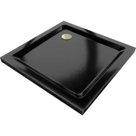 mexen-flat-brodzik-kwadratowy-slim-70-x-70-cm-czarny-syfon-zloty