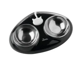 hunter-miska-dla-kota-podwojna-moulins-150-ml-czarna