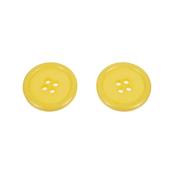 2szt guziki plastikowe, 4 dziurki, 30mm, żółte C