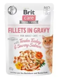 brit-care-cat-pouches-fillets-in-gravy-with-tender-turkey-and-savory-salmon
