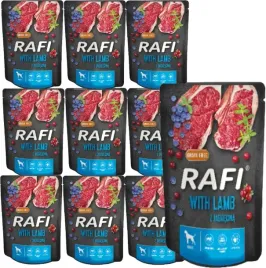 rafi-z-jagniecina-dla-psa-saszetka-czarne-opakowanie-10x300g