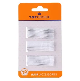 top-choice-wsuwki-do-wlosow-biale-30szt