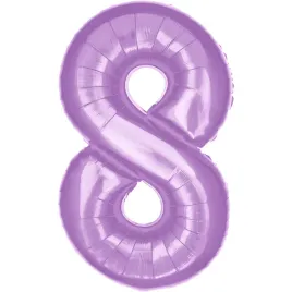 Zdjęcie produktu Balon foliowy w kształcie cyfry 8 fioletowy 100 cm