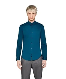 find-koszula-meska-bawelna-skinnyfit-dlugi-turkus-s
