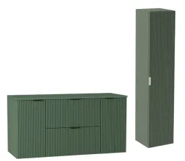 zielony-zestaw-lazienkowy-120cm-szafka-blat-slupek-ryflowane-fronty