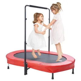 trampolina-dla-dzieci-144x97-cm-skladana-z-raczka-czerwona-do-100-kg