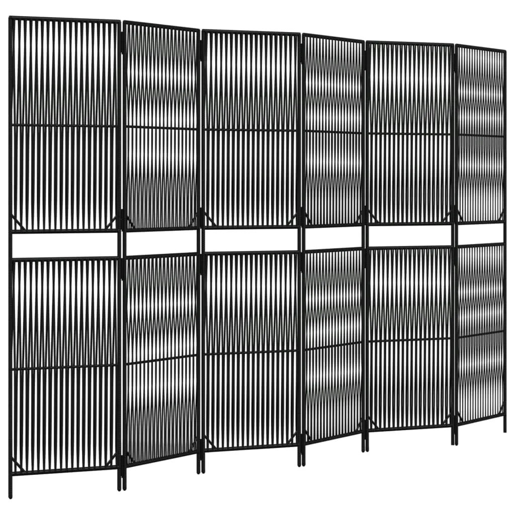 parawan-6-panelowy-czarny-polirattan-stan-nowy