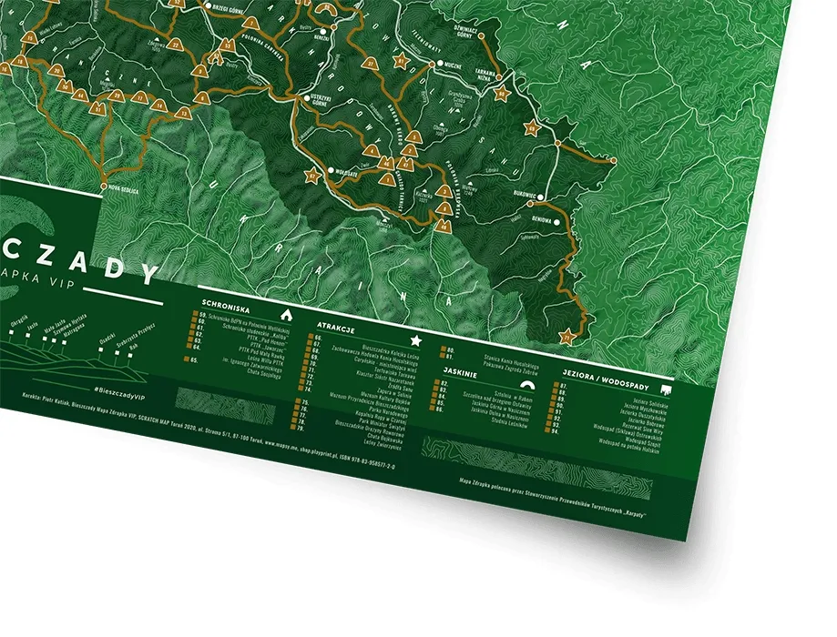 mapa-zdrapka-bieszczady-mapa-zdrapka-vip
