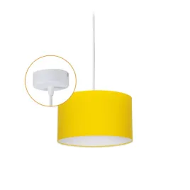 lampa-wiszaca-sufitowa-led-1xe27-zyrandol-tkanina-walec-zolty-abazur-klosz