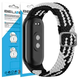 beline-pasek-mi-band-9-8-textileczarno-bialy-black-white