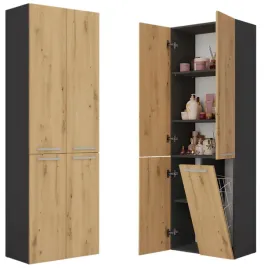 slupek-lazienkowy-60-cm-z-koszem-na-pranie-szafka-zamykana-antracyt-artisan