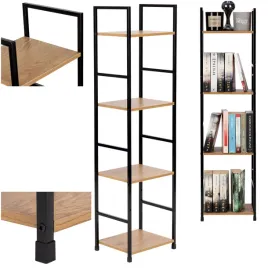 regal-na-ksiazki-do-pokoju-salonu-loftowy-4-drewniane-polki