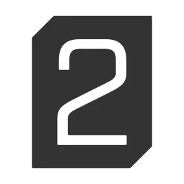 gamet-tabliczka-cyfra-2-czarny-strukturalny-70mm