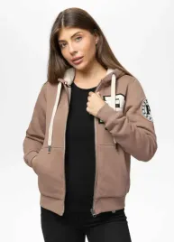 bluza-damska-z-kapturem-zip-pit-bull-ruffina-pb-jasno-brazowa
