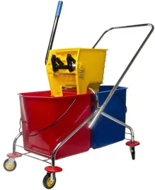 wozek-serwisowy-do-sprzatania-dwa-wiadra-2x30l-prasa-do-mopa-z-wyciskaczem