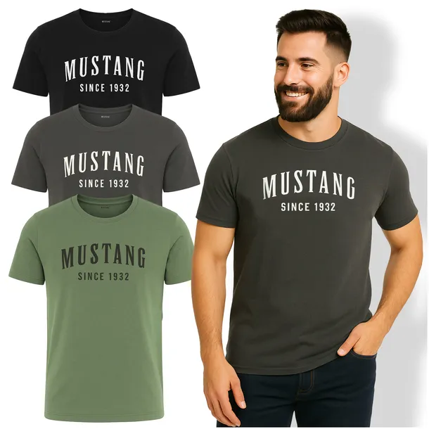 Mustang Zestaw Koszulek Męskich T-shirt Bawełna 3 sztuki 4260 Roz. XXL