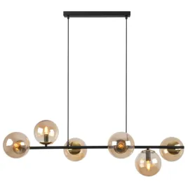 lampa-sufitowa-wiszaca-zyrandol-loft-szklane-kule-czarny-zloty-nad-stol-e14