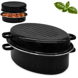 gesiarka-emaliowana-38cm-owalna-brytfanna-z-pokrywa-pojemna-czarna-75l