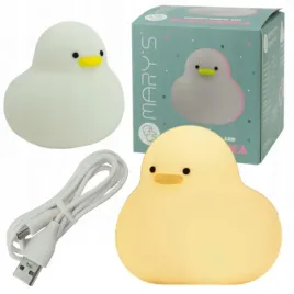 lampka-nocna-led-bezprzewodowa-kaczuszka-biala-ciepla-silikon-kaczka-na-usb