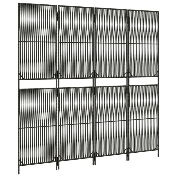 parawan-4-panelowy-szary-polirattan-producent-vidaxl